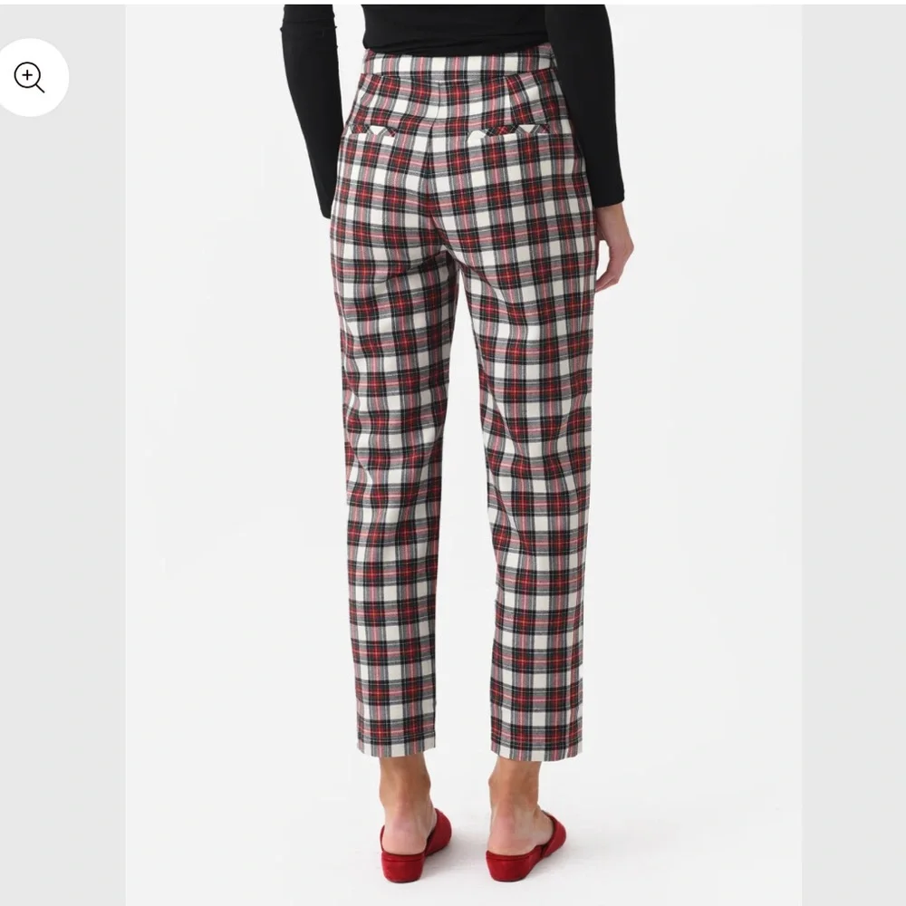 NWT Hunter Bell Melina‎ Plaid Cigarette Wool Pant Size 4